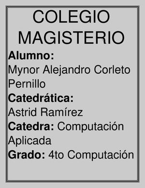 Mynor Alejandro Corleto Pernillo Revista