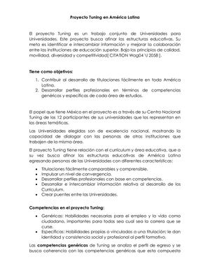 Proyecto Tuning en América Latina