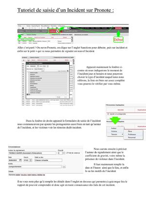 Tutoriel Des Rapports D'incidents