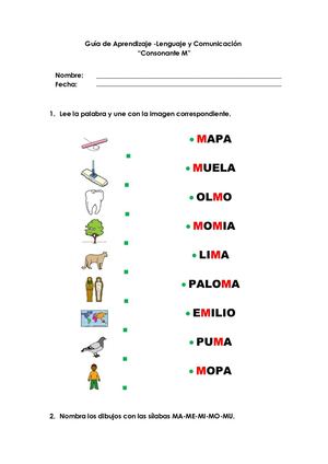 Guía De Aprendizaje 1° Básico