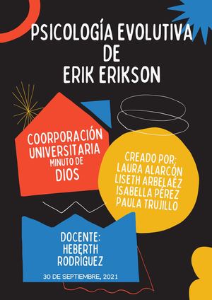 Psicología evolutiva desde Erik Erikson