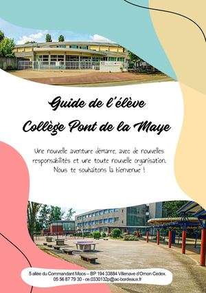 Guide de l'élève Collège Pont De La Maye
