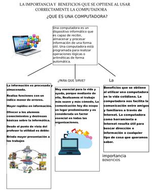 La Importancia Y Beneficios De La Computadora