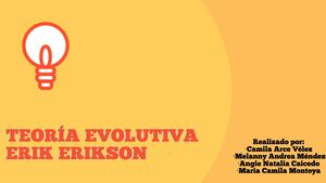 Fundamentos de la teoría evolutiva Erik Erikson