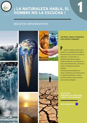 CALENTAMIENTO GLOBAL _ BOLETÍN INOFRMATIVO