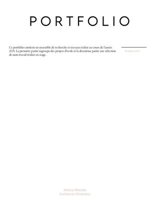 Portfolio Mélina Mheidle