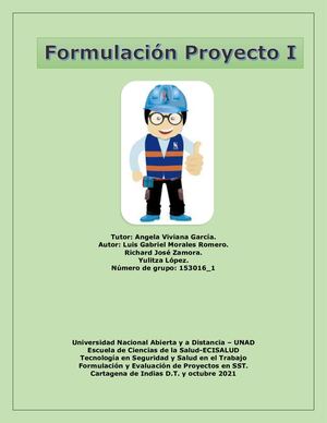 Formulación Y Evaluación De Proyectos En Seguridad Y Salud En El Trabajo