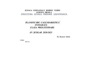 Buna Planificare Calendaristica Integrata Cp Arslibri 2020 21 Liscoteanca