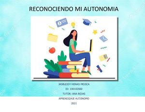 Actividad 6 Reconociendo Mi Autonomía