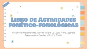 Libro De Actividades Fonético Fonológicas
