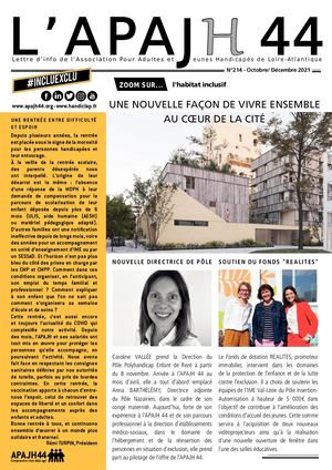 Le Journal de l'APAJH 44 // N°214 Octobre-Décembre 2021