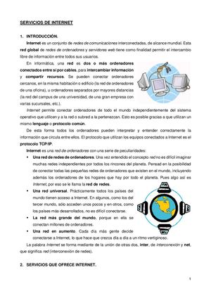 Servicios Que Ofrece Internet
