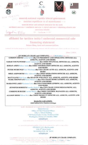 Sovereigne Accounte Exchange Affadavid Chauncey Peteet El 2