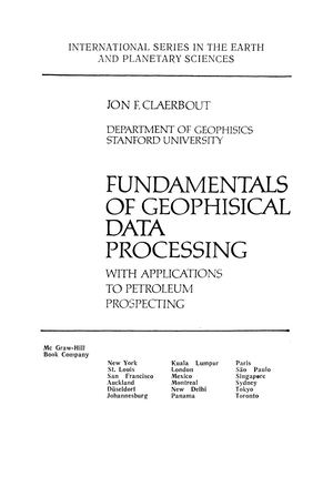 Клаербоут Д Ф Теоретические основы обработки геофизической информации Москва, Недра, 1981