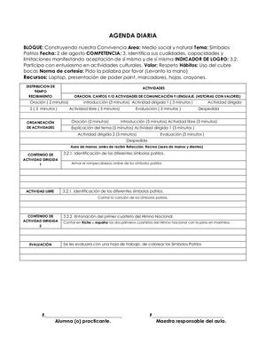 Agenda Diaria Simbolos Patrios