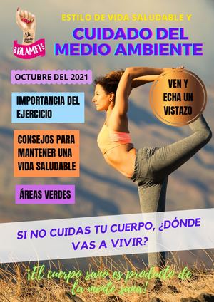 ESTILOS DE VIDA SALUDABLE Y CUIDADO DEL MEDIO AMBIENTE