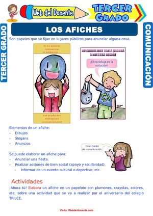 Los Afiches Para Tercer Grado De Primaria