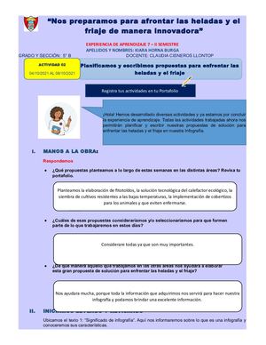 Guía De Trabajo 3 5° S Exp 7 Ii Sem