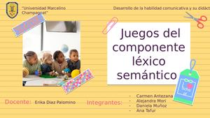 Juegos del componente léxico semántico