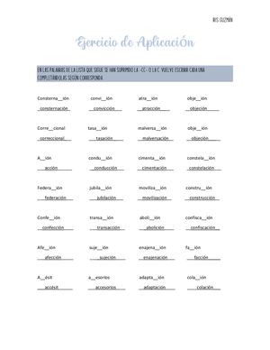 Ejecicio No E 8 2 Y E 8 3 Uso De La C, Z, S Iris