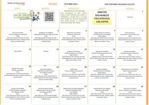 MENÚ COMEDOR OCTUBRE 2021-Ceip ADCalvete-