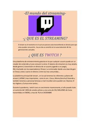 El Mundo Del Streaming