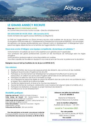 Auxiliaire De Vie Ehpad Prairie 071121