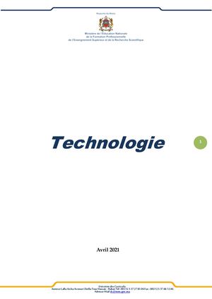 Technologie Collège Guide Pedagogique Avril2021
