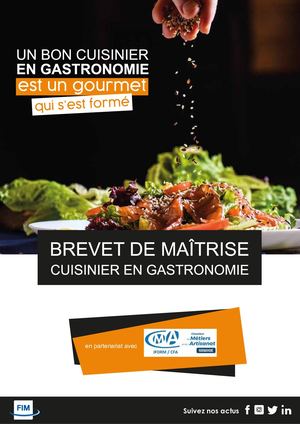 Brevet Maîtrise Cuisinier en gastronomie