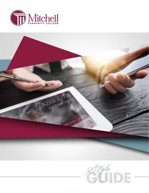 Mitchell Community College Style Guide 2021