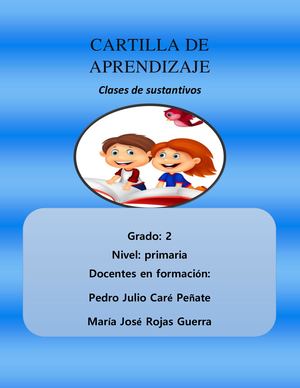 Cartilla de los sustantivos.