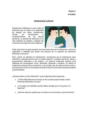 Intolerancia Cultural Grupo 4