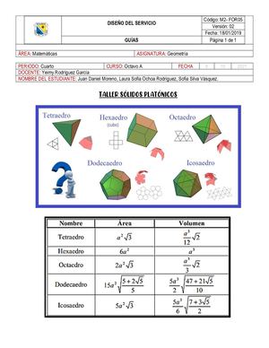 Taller Sólidos Platónicos