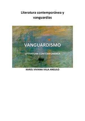 Literatura contemporánea y vanguardias