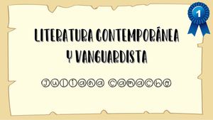 revista literatura contemporánea y vanguardista