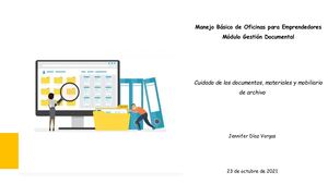 Cuidado de Documentos, Materiales y Mobiliario de Archivo