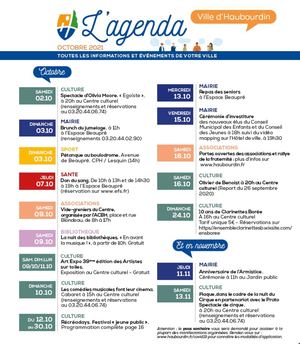L'agenda - Octobre 2021