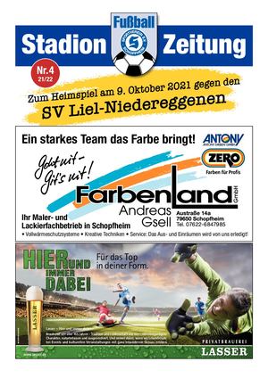 SVS-Stadionheft Nr.4 - 21/22 - SV Liel-Niedereggenen