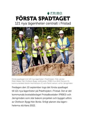 Fribo Första Spadtaget