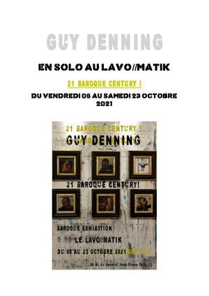 Guy Denning Solo Show Octobre 21
