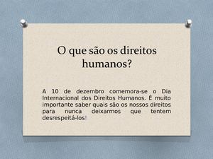 O Que São Os Direitos Humanos