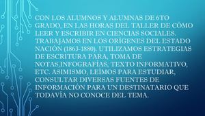 La conformación del estado nacional