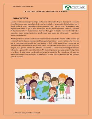 La Influencia Social, Individuo Y Conflicto