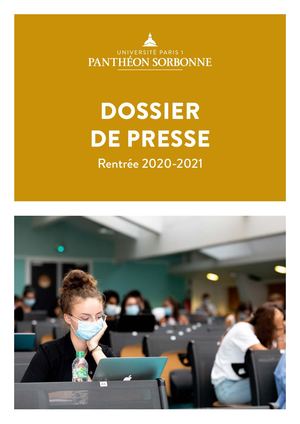 Dossier de presse – Rentrée 2020
