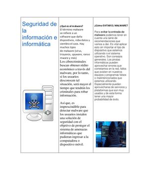 TRiptico sobre los virus y antivirus