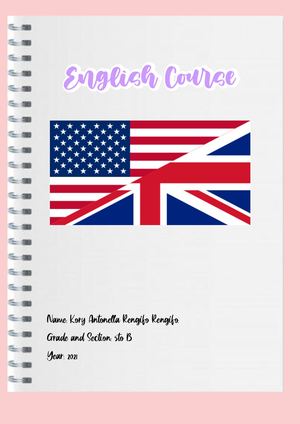 CUADERNO DE INGLÉS - IV UNIDAD