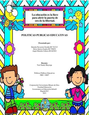 Cartilla Politicas Publicas Educativas Mapa Conceptual