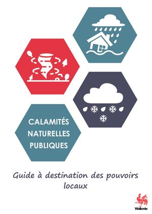 Calamités naturelles publiques - Guide à destination des pouvoirs locaux
