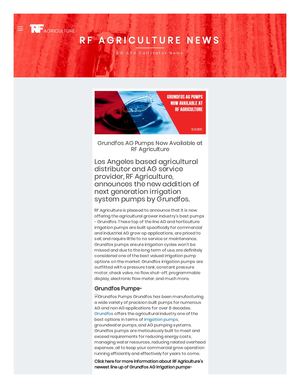 Grundfos Ag Pumps Now Available At Rf Agriculture