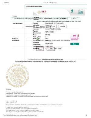Consulta De Certificados